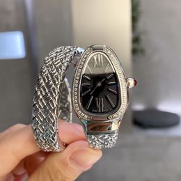 Montres de créateurs de luxe pour femme, diamants serpentins, mémoire interne, matériau à ressort, 282f