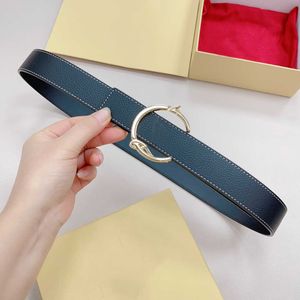 Ceinture de luxe pour femmes, classique, double face, boucle lisse, mode, ceintures décontractées, largeur 3,2 cm, robe d'affaires, ceinture décorative, boîte cadeau assortie de haute qualité