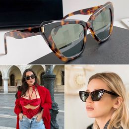 Lunettes de soleil œil de chat pour femmes de luxe SL466 Lunettes de soleil pour yeux de chat à motifs Hawksbill Femmes lunettes de soleil personnalisées en plein air Cadre en acétate pour yeux de chat