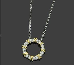 Luxe Designer Vrouwen Diamanten Zilveren Hanger Ketting Oorbellen Ringen Sieraden Sets Pseudo Goud Materiaal Voor Meisje Bruiloft Verloving Nieuwe Stijl Mode Geschenken
