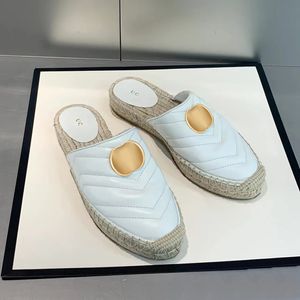 Sandale de luxe célèbre designer femme cuir plat double plate-forme de cordon G pantoufle semelle en caoutchouc homme chaussure marmotte confort plat extérieur dame diapositives