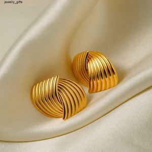 Boucles d'oreilles de concepteur de luxe bijoux bijoux géométriques de bijoux vintage en or ne s'estompe pas et n'allait pas les cadeaux d'anniversaire allergiques