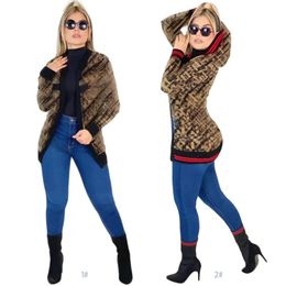 Pull à capuche épais en tricot décontracté pour femme, style automne/hiver de styliste de luxe