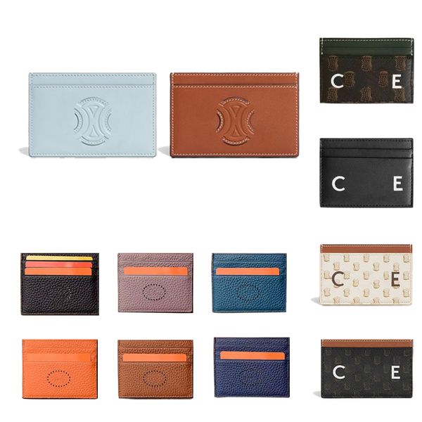 Mini sacs à main de luxe pour femmes avec boîte Hommes portefeuilles porte-cartes légers porte-cartes en peau de mouton lisse porte-cartes en cuir porte-monnaie femme portefeuille clé pochette