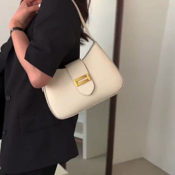 Bolso de hombro de diseñador de lujo para mujer, nuevo bolso de cuero Simple para axila, bolsos elegantes de Francia, bolsos de mensajero YFA2183