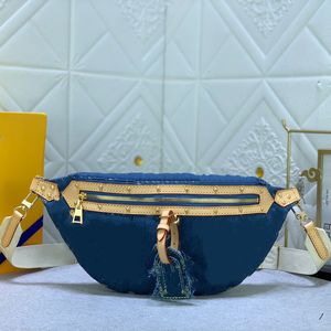 Luxe designer heuptas voor dames van denim en leer, modieuze crossbody schoudertas, veelzijdige borsttas, Franse stijl