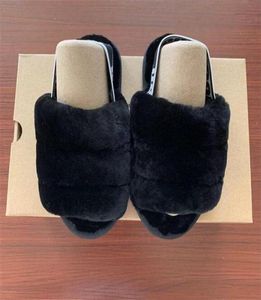 Luxe Designer Dames Sandalen Harige Slides Bont Slippers Met Platte Platte Wollen Slippers Harige Slippers Slipper Slides5180056