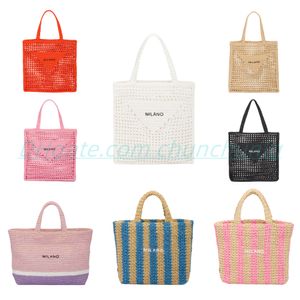 Designer de luxe Sacs à bandoulière pour femmes Fourre-tout Sacs fourre-tout en fibre de coco Sacs à main de mode Sacs à bandoulière Nouveaux articles manuels broderie arge sacs à provisions décontractés Sacs tissés