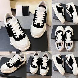 Luxe designer dames sneakers dames trainers casual schoenen koe suede paneel kalfslin