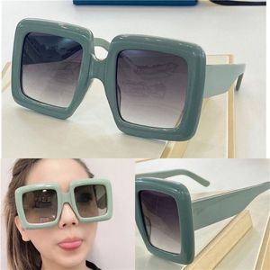 Lunettes de soleil de luxe pour femmes 0783S Grandes lunettes à monture carrée Style sauvage d'été Cadre de couleur vert menthe vif UV400 Protec2925