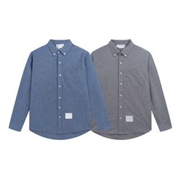 Luxe Designer Women T -shirt Hoge versie TB23 Leer/Zomer Polo Classic Long Sleeve Casual Unisex Shirt Jacket