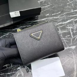 Diseñador de lujo Mujeres billetera para hombres Saffano Soporte de tarjetas Triángulo Monedas de moda casual Carteras de bolsas Bolsas Bolsas Black Men Designer Bag