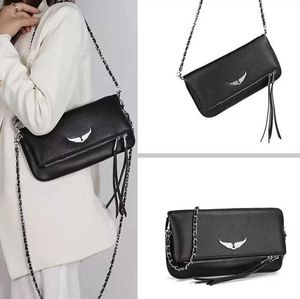 Luxe designer dames tas vleugels diamant-ijzerplantige gewoon messenger schapenvacht leer zadig et voltaire crossbody handtassen twee ketting dames koppeling hasspassen