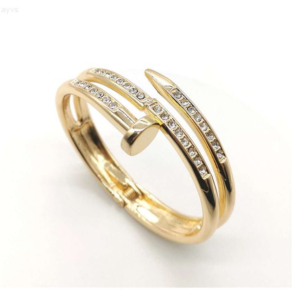 Designer de luxe en alliage de zinc plaqué or 18 carats Tournevis Vis Love Brand Bracelet pour femmes et hommes