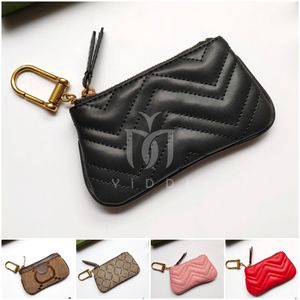 Diseñador de lujo Cremallera Cartera corta Carta Bordado multicolor Onda Monederos para mujer Bolso clave Pasaporte Titular MINI Tarjeta Monedero con caja