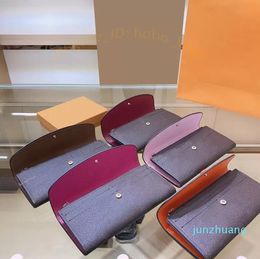 Diseñadores de lujo 2021 Moda Lady Wallet Titular de la tarjeta Cubierta Interior Cremallera Bolsillo Cuero genuino Bolsos de cocodrilo Letra Hilo Botón Monederos Monederos Monedero 65