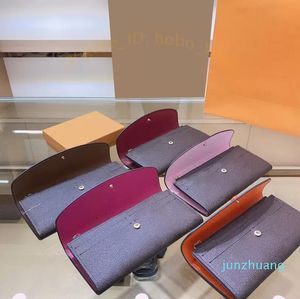 Diseñadores de lujo 2021 Moda Lady Wallet Titular de la tarjeta Cubierta Interior Cremallera Bolsillo Cuero genuino Bolsos de cocodrilo Letra Hilo Botón Monederos Monederos Monedero 65