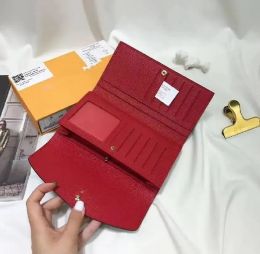 Sacs de créateurs de luxe Top qualité avec boîte en cuir véritable porte-monnaie multicolore porte-monnaie long porte-carte classique poche à glissière sac de carte de luxe