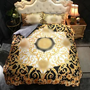 Luxe ontwerpers beddengoedsets patroon bedrukt dekbedoverdekje queen size bed blad kussencases ontwerper dekbed set covers home decoratie
