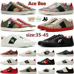 Designers de luxe Chaussures décontractées baskets robe décontractée Chaussures de tennis Chaussures hommes à lacets en cuir blanc classique Bottom Cat Tiger Print Trainers