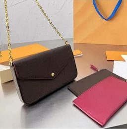 Luxe ontwerpers Crossbody tas 3in1 dames handtassen portemonnees portefeuilles kaarthouder handtas schoudertas tassen mini -portemonnee met doos en stofzak