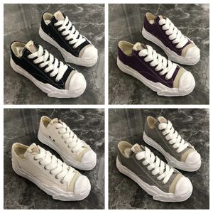 Luxe ontwerpers Maison Mmy Mihara Yasuhiro Low Top Sneakers Flats Unissex Canvas Trainer Lace-Up Shoes Basketball schoenen Maat 36-45