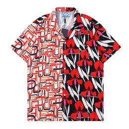 Luxe Ontwerpers Heren Casual Shirts Heren Overhemden topkwaliteit Mode Zijden Bowling Shirts Mannelijke Vrouw Bloemenprint Beach Hawaii Shirts
