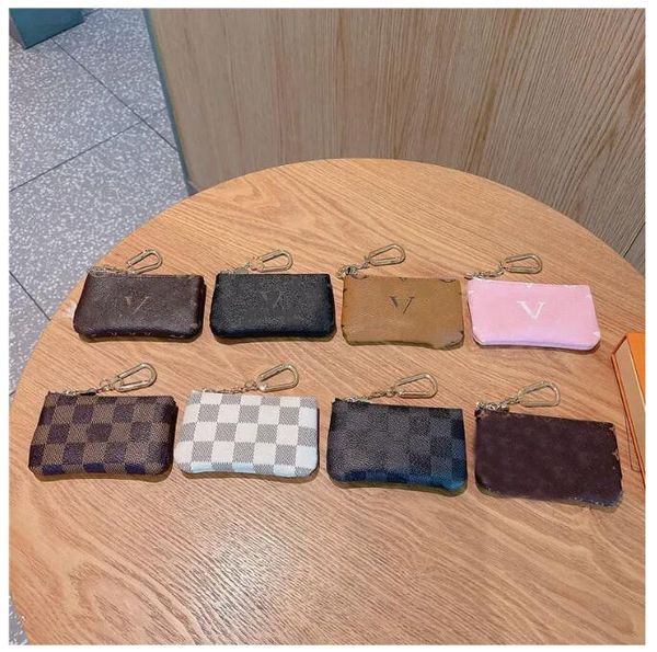 Diseñadores de lujo Mini Monedero Llavero Moda Para Mujer Para Hombre Titular de la Tarjeta de Crédito Monedero Monedero Anillo Llavero 002