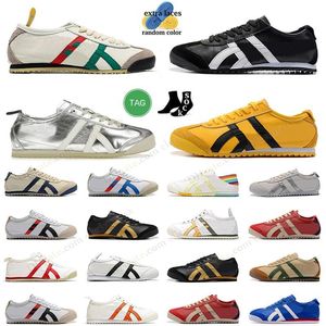 Diseñadores de lujo Zapatillas de deporte Onitsukass Tiger Mexico 66 Zapatos para correr Amarillo Negro Blanco Azul Rojo Beige Manto bajo Verde Crema Entrenadores al aire libre Mujeres Hombres Mocasines