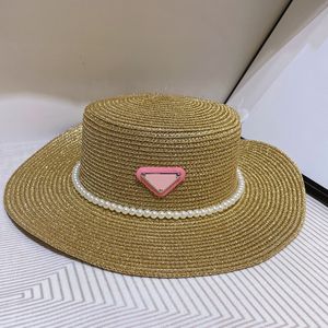 Luxe ontwerpers Straw bucket Hats For Women Mens Fashion Triangle Letter P gebreide Fisher Hat Sun Casquette Basball Cap Beanie 2304264BF