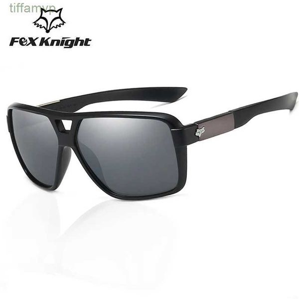 Diseñadores de lujo Gafas de sol Fox Knight Hombres Espejo cuadrado Conducción para hombres Diseñador de marca Gafas de conductor de pesca Uv400 R818