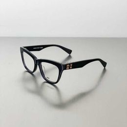 Lunettes de soleil de créateurs de luxe Hommes Femmes Lunettes de rat de bibliothèque espiègles Miu03z Petite boîte Anti-lumière bleue peut être associée à des lunettes de visage unies à monture noire pour myopie