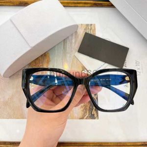 Luxe ontwerpers zonnebrillen heren dames nieuw product 18W internet beroemdheid met dezelfde geometrische cat eye plaat optische lens gecombineerd met bijziendheid platte lichtbril