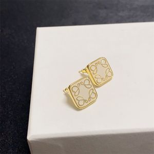 Designers de luxe Femmes Boucles d'oreilles Anagram Square Boucle d'oreille Designer Dames Boucles d'oreilles Classiques Pendentifs d'oreille Bijoux de mariage Cadeaux