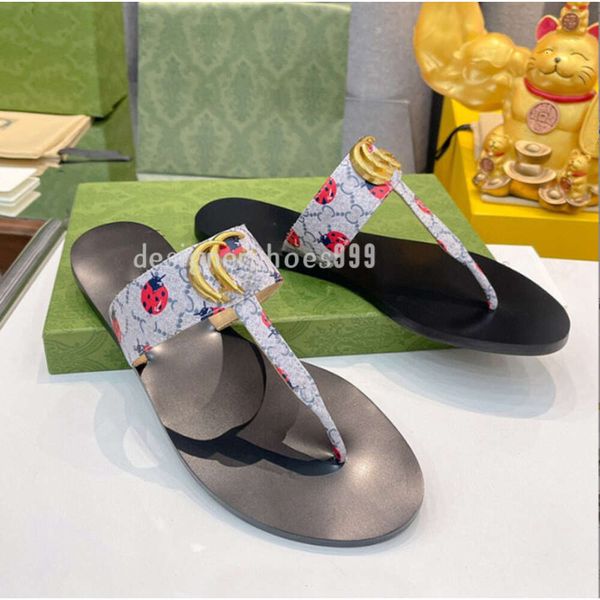 Luxury Desinger Slippers Fashion Grapes Descuento Flip Flip Flip Flip Zapato Sandalias Beige FLOGS CAUSA