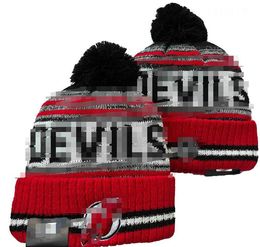 Berretti di lusso Devils NEW JERSEY Beanie Hockey designer Winter Bean uomini e donne Fashion design cappelli lavorati a maglia autunno berretto di lana jacquard unisex teschio Sport Cappello lavorato a maglia a