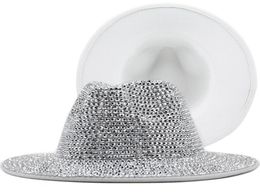Luxe diamant emmer hoed vrouw man Rijnestone fedora hoeden voor vrouwen mannen sunhat sunhats meisje feest nacht performance cap bling fis4347662