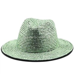 Luxe Diamond Bucket Hat Vrouw Man Strass Fedora Hoeden voor Vrouwen Mannen Zonnehoed Zonnehoeden Meisje Party Night Performance Cap Bling Fisherman Caps