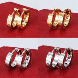 Luxe diamanten oorbel Designer oorbel voor vrouw Gouden oorbel Gepersonaliseerde diamant 3 kleuren stud unisex temperament ring Hoogwaardige luxe mode-sieraden