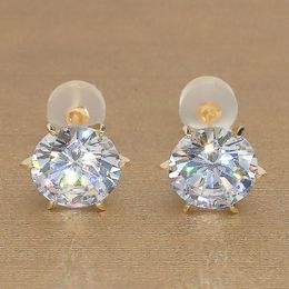 Pendientes de diamantes de lujo, pendientes de moissanita de oro de 10 quilates de 3mm-8mm, pendientes de moissanita para regalo de hombres y mujeres