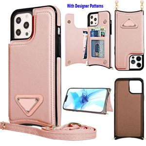 Luxe portemonnee ontwerper P Mode -telefoonhoesjes voor iPhone 14Plus 14Promax 13 Pro Max 12 Mini 11 11Pro 6 7 8 Plus XS XSMax PU Leer Designers Shell Protective Case