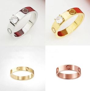 Luxe diamanten gouden ringen Designer modemerk Ring brief Sieraden Titanium Staallegering Verguld Procesring hoge kwaliteit voor mannen vrouwen huwelijkscadeau