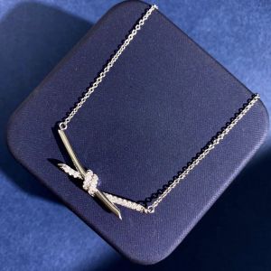 Luxe diamanten ketting designer kettingen voor vrouw T choker ketting vrouwen designer touw vergulde merk sieraden Kerst Valentijnsdag Cadeau gratis verzending