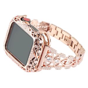 Bracelet en diamant de luxe pour bracelet Apple Watch Ultra 49mm Pretty Lady Gift 41mm 45mm 40mm 38mm iwatch Series 8 7 6 se 5 4 3 bracelet 42mm 44mm bracelet en acier inoxydable
