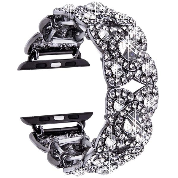 Correa de diamante de lujo para Apple Watch Ultra 49 mm Bling Metal Wallband Iwatch Series 8 7 6 SE 5 4 3 38 mm 40 mm 42 mm 44 mm 41 mm 45 mm Banda de reloj 100pcs