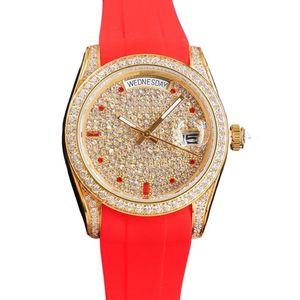 Luxe diamanten horloge verzilverd roestvrij staal designer horloges hoge kwaliteit datumklok montre saffier waterdicht lichtgevend automatisch horloge 2024 sb068 C4