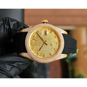 Relojes de diamantes de lujo Reloj Ice Out para hombre Datejusts de alta calidad Fecha Día Menwatch X792 Movimiento mecánico Uhr Crown Bust Down Montre Full Diamond Rolex Reloj