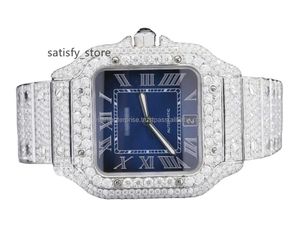 Luxe diamant horloges saffier wijzerplaat raammateriaal VVS duidelijkheid Moissanite Diamond bezaaid op zijn minst marktprijs