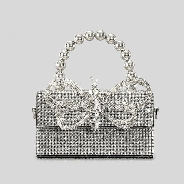 Diamants de luxe Board Board Sac de soirée Designer Rhinaistone perle des femmes sacs à main