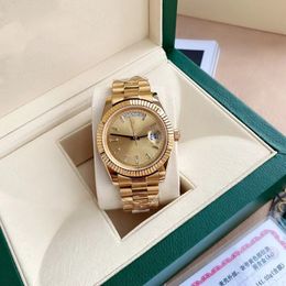 Luxe diamanten horloge 41 mm dag-datum datejust man mechanische automatische gouden horloges 904L roestvrij staal zakelijk mode meester president heren polshorloges cadeau